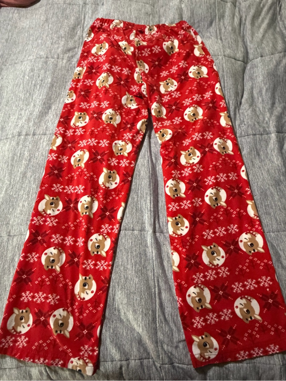 Rudolph the red nosed reindeer fleece pajama bottoms